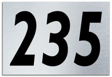 Number 235 Contemporary House Plaque | Brusher Aluminium modern door sign