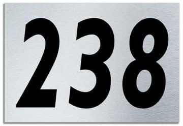 Number 238 Contemporary House Plaque | Brusher Aluminium modern door sign