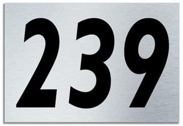 Number 239 Contemporary House Plaque | Brusher Aluminium modern door sign