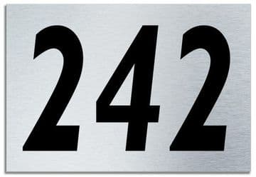 Number 242 Contemporary House Plaque | Brusher Aluminium modern door sign