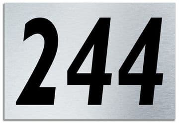 Number 244 Contemporary House Plaque | Brusher Aluminium modern door sign