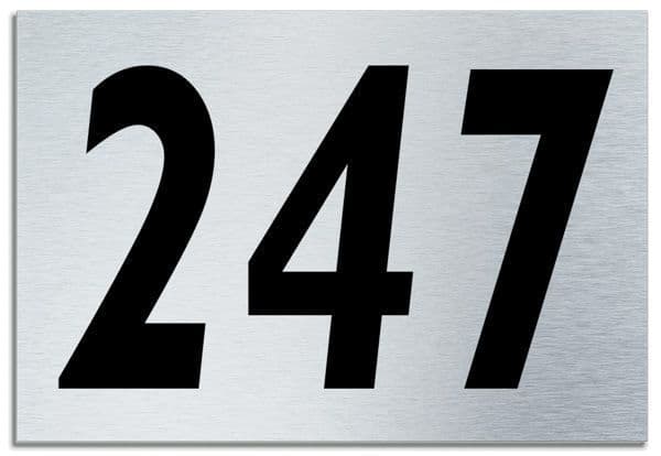 Number 247 Contemporary House Plaque | Brusher Aluminium modern door sign