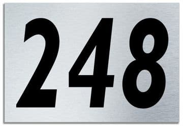 Number 248 Contemporary House Plaque | Brusher Aluminium modern door sign