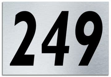 Number 249 Contemporary House Plaque | Brusher Aluminium modern door sign