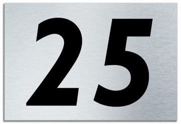 Number 25 Contemporary House Plaque | Brusher Aluminium modern door sign