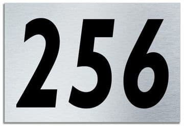 Number 256 Contemporary House Plaque | Brusher Aluminium modern door sign