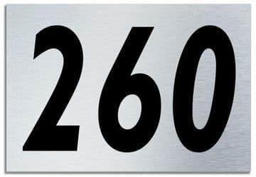Number 260 Contemporary House Plaque | Brusher Aluminium modern door sign