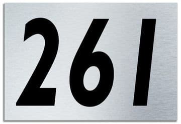 Number 261 Contemporary House Plaque | Brusher Aluminium modern door sign