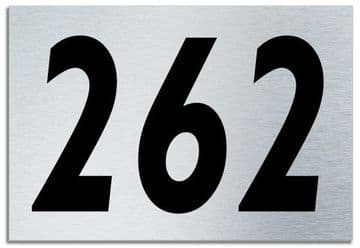 Number 262 Contemporary House Plaque | Brusher Aluminium modern door sign