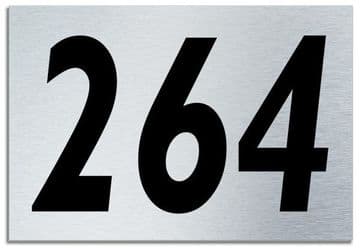 Number 264 Contemporary House Plaque | Brusher Aluminium modern door sign