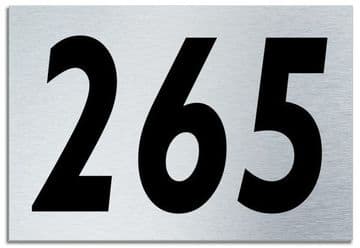 Number 265 Contemporary House Plaque | Brusher Aluminium modern door sign
