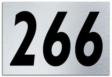 Number 266 Contemporary House Plaque | Brusher Aluminium modern door sign