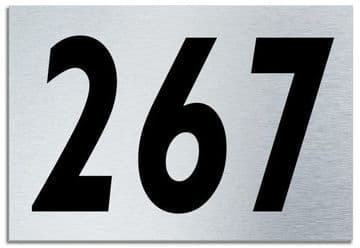 Number 267 Contemporary House Plaque | Brusher Aluminium modern door sign