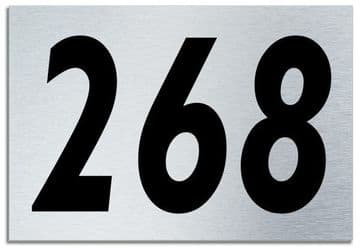 Number 268 Contemporary House Plaque | Brusher Aluminium modern door sign