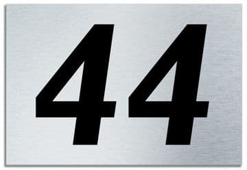 Number 44 Contemporary House Plaque | Brusher Aluminium modern door sign