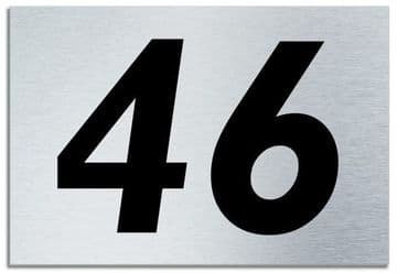 Number 46 Contemporary House Plaque | Brusher Aluminium modern door sign