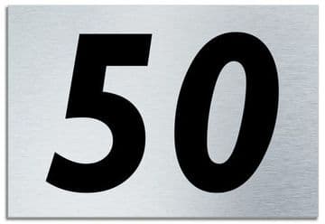 Number 50 Contemporary House Plaque | Brusher Aluminium modern door sign