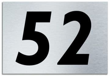 Number 52 Contemporary House Plaque | Brusher Aluminium modern door sign