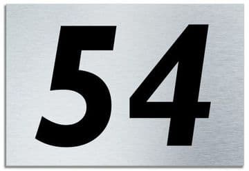 Number 54 Contemporary House Plaque | Brusher Aluminium modern door sign