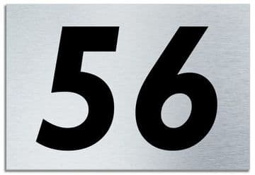 Number 56 Contemporary House Plaque | Brusher Aluminium modern door sign