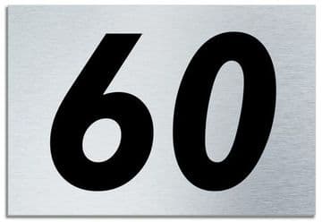 Number 60 Contemporary House Plaque | Brusher Aluminium modern door sign