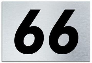 Number 66 Contemporary House Plaque | Brusher Aluminium modern door sign