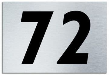 Number 72 Contemporary House Plaque | Brusher Aluminium modern door sign