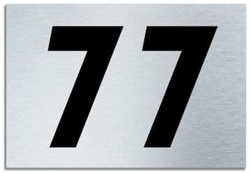 Number 77 Contemporary House Plaque | Brusher Aluminium modern door sign