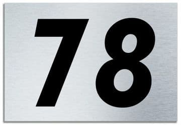 Number 78 Contemporary House Plaque | Brusher Aluminium modern door sign