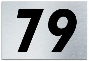 Number 79 Contemporary House Plaque | Brusher Aluminium modern door sign