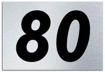 Number 80 Contemporary House Plaque | Brusher Aluminium modern door sign