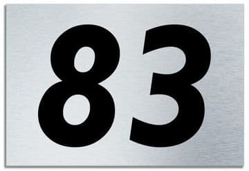 Number 83 Contemporary House Plaque | Brusher Aluminium modern door sign