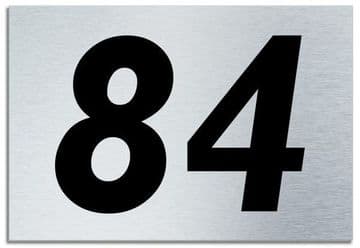 Number 84 Contemporary House Plaque | Brusher Aluminium modern door sign