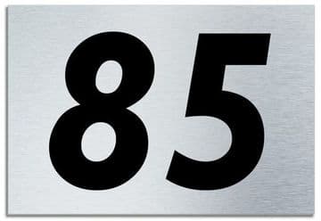Number 85 Contemporary House Plaque | Brusher Aluminium modern door sign