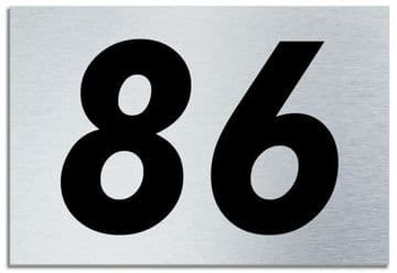 Number 86 Contemporary House Plaque | Brusher Aluminium modern door sign