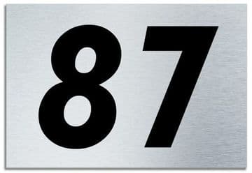 Number 87 Contemporary House Plaque | Brusher Aluminium modern door sign