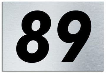 Number 89 Contemporary House Plaque | Brusher Aluminium modern door sign
