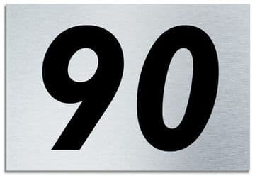 Number 90 Contemporary House Plaque | Brusher Aluminium modern door sign