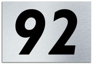 Number 92 Contemporary House Plaque | Brusher Aluminium modern door sign