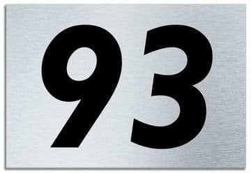Number 93 Contemporary House Plaque | Brusher Aluminium modern door sign