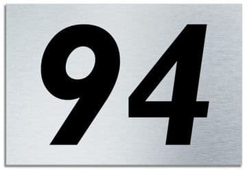 Number 94 Contemporary House Plaque | Brusher Aluminium modern door sign