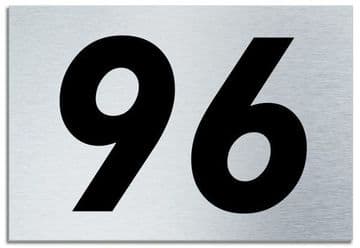 Number 96 Contemporary House Plaque | Brusher Aluminium modern door sign
