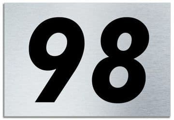 Number 98 Contemporary House Plaque | Brusher Aluminium modern door sign
