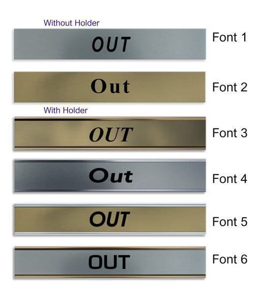 Out Door Nameplate | slide in or fixed room sign