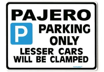 PAJERO Large Metal Sign for mitsubishi 2.8 TD 2.5