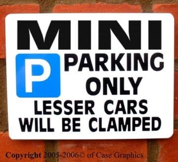 Parking Sign MINI Gift/Joke-any model manua/autol bmw