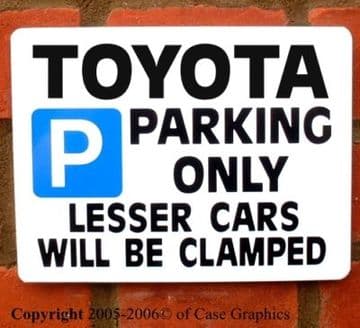 Parking Sign TOYOTA Gift any manual/auto car models new