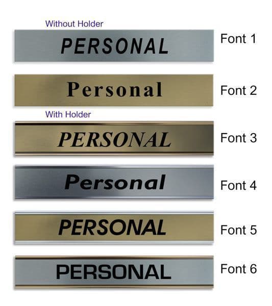 Personal Door Nameplate | slide in or fixed room sign