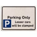 Personalised Parking Sign - Fun  Gift  for any car owner | Brushed Aluminium