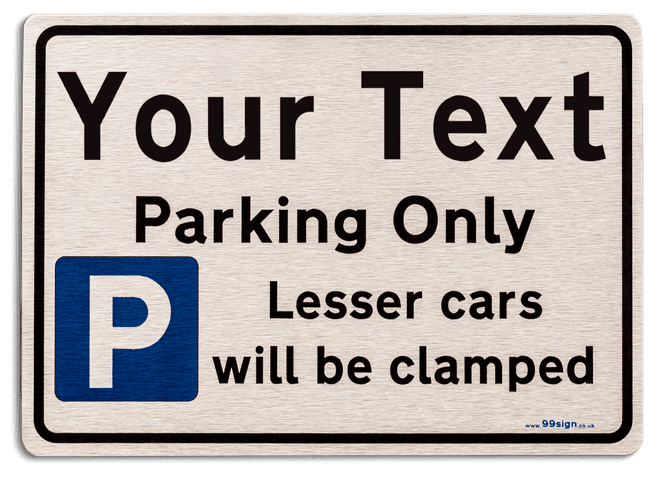 Personalised Parking Sign - Fun Gift for any car owner | Brushed Aluminium